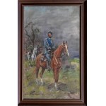 Czesław WASILEWSKI (1875-1947), Portrét maršala Józefa Piłsudského na koni, 1935