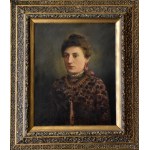 Ludwik GĘDŁEK (1847-1904), Portrét ženy s perlovým náhrdelníkom