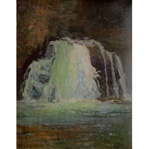 Iwan TRUSZ (1869-1940), Pejzaż z wodospadem