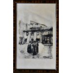 Józefa KRATOCHWILA-WIDYMSKA (1878-1965), Żydzi przed synagogą Złota Róża we Lwowie