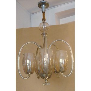 Art deco chandelier, Czechoslovakia, circa 1930.