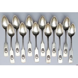 Silver tea spoons by Charles Philip Malcz, 1864