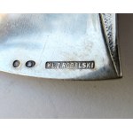 Strieborná metla a lopatka, Wł. Rogalski, Krakov, okolo 1930