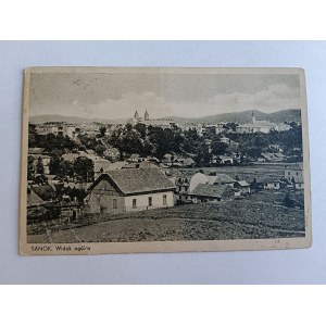 CARTE POSTALE SANOK, VUE GÉNÉRALE, AVANT-GUERRE