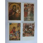 ENSEMBLE DE 8 CARTES POSTALES ICÔNES, PENSÉE, MUSÉE DE QUARTIER, NAISSANCE DE MARIA, CRUCIFIXION, ANNONCIATION, NAISSANCE DE NOËL