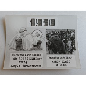 PHOTO TOMASZOW, SOUVENIR OF CANONICAL VISITATION, TOMASZOW PRIESTS, 1980