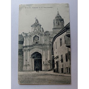 POSTCARD WILNO, BASILIAN MONASTERY, STAMP MIECZYSLAW SOBOLEWSKI, WALKING JOURNEY ACROSS POLAND
