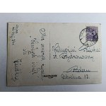 POCZTÓWKA MALARSTWO POLSKIE BORATYŃSKI, ZAKOPANE, KULIG, GÓRAL, TATRY, KONIE, ZIMA, STEMPEL RAJCZA, ZNACZEK, PRZEDWOJENNA 1934 R
