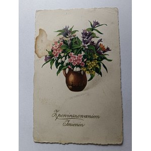 CARTE POSTALE D'ARTISTE - FLEURS, AVANT-GUERRE