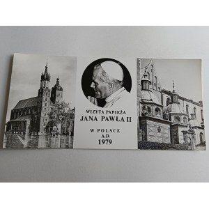 POCZTÓWKA KRAKÓW KOŚCIÓŁ MARIACKI, KAPLICA ZYGMUNTOWSKA, PAPIEŻ JAN PAWEŁ II WIZYTA W POLSCE, 1979 R