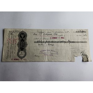 WEKSEL, URZĘDOWY BLANKIET WEKSLOWY, PRZEDWOJENNY, PIECZĄTKA STEMPEL KRAKÓW RABKA ZDRÓJ 1935 R