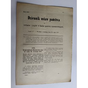 DZIENNIK USTAW PAŃSTWA, 1907 R
