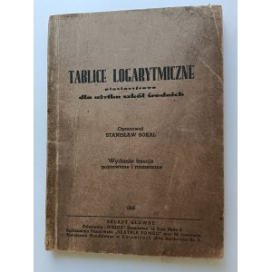 STANISŁAW SOKAL, TABLES LOGARITHMIQUES