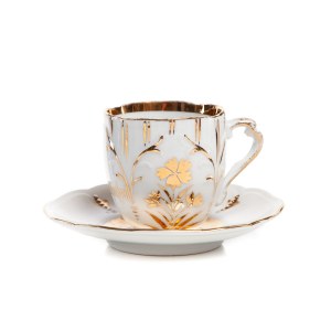 Cup with saucer - a gift for golden jubilee