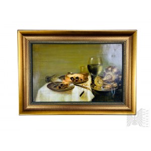 Unknown Artist (20th Century?) - Still Life Painting with a Note of Decadence, Oil on Canvas