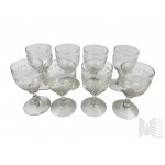 Large Set of Crystal Vodka and Liqueur Glasses