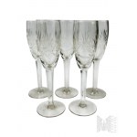 Large Set of Crystal Vodka and Liqueur Glasses