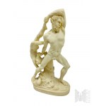In the style of Antonio Canova (1757-1822) - Sculpture of Hercules and Lichas; Miniature Copy