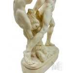 In the style of Antonio Canova (1757-1822) - Sculpture of Hercules and Lichas; Miniature Copy