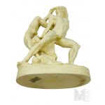 In the style of Antonio Canova (1757-1822) - Sculpture of Hercules and Lichas; Miniature Copy