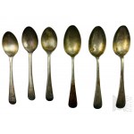 Kolekcja Platerowanych/Chromowanych Sztućców Sztućców: Łyżka Wazowa Lee & Wigfull, Sheffield, Łyżki, Nóż do Ciasta, Widelec do Serów, Komplet Noży do Owoców