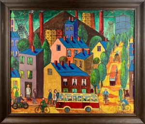 Paweł WRÓBEL (1913 Katowice-Szopienice - 1984), Pejzaż miejski