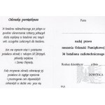 III RP Legitymacja Odznaki 34 Batalion Radiotechniczny - In blanco