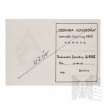 PRL Legitymacja In Blanco Do Odznaki Honorowej Jednostki Wojskowej 1902 - 17 Eskadra Lotnicza Poznań - Wzór