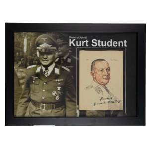 2 WŚ / III Rzesza - Oryginalny Podpis Kurt Student