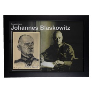 2 WŚ / III Rzesza - Oryginalny Podpis Generała Johannes Blazkowitz