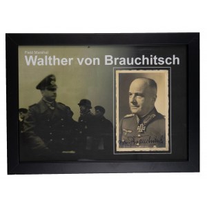 2 WŚ / III Rzesza Podpis z Certyfikatem Walther Von Brauchitsch