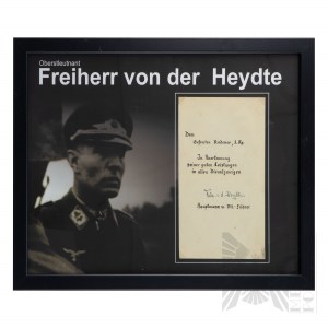 2 WŚ / III Rzesza Podpis Friedrich August Freiherr von der Heydte