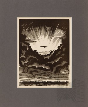 Stanisław OSTOJA-CHROSTOWSKI (1900-1944), Samolot RWD-6 o świcie, 1933