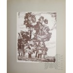 Autolitografia Artystów Legionistów 1935 - Stanisław Kamocki “Stanowisko Obserwatora II Sygnowany