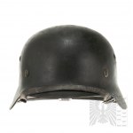 2WŚ/III Rzesza Niemiecki Hełm Piechoty M35 Wehrmacht Podwójne Kalkomanie (M35 DD)