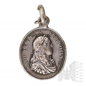 17th Century France Louis XIV - Coronation Commemorative Medal (?) 1654 LUMEN DE LUMINE DE LUMINE NUMEN