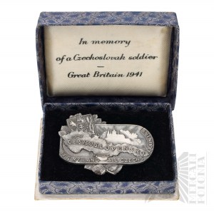 Insigne WW2 En mémoire d'un soldat tchécoslovaque 1941 - Boîte d'origine