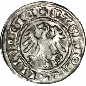 Aleksander Jagiellończyk, półgrosz litewski, Wilno, gotycki, piękny
