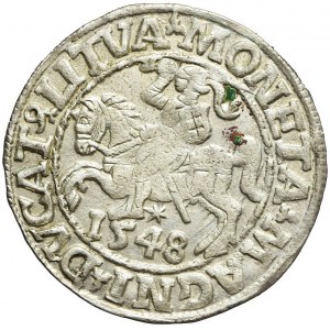 Zygmunt II August, Półgrosz 1548, Wilno, LITVA/LI