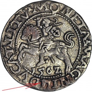 Zygmunt II August, Półgrosz 1562, Wilno, TOPÓR, rzadki