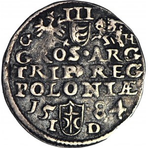 Stefan Batory, Trojak 1584, Olkusz GH-ID, kółeczka zamiast kropek