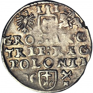 Stefan Batory, Trojak 1586, Poznań, data z lewej
