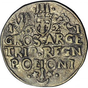 RR-, Zygmunt III Waza, Trojak 1621, Kraków, LI/N POLNONI