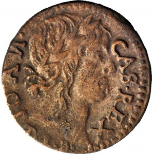 RR-, Jan Kazimierz, Szeląg 1660, Ujazdów, odwrócone N w IOAN