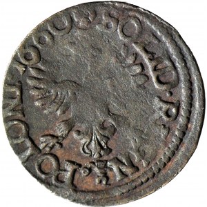 RRR-, Jan Kazimierz, Szeląg 1660, Ujazdów, błąd IOANN, zamiast IOAN