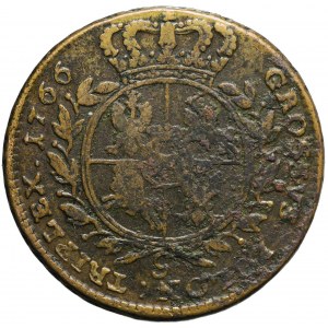 Stanisław A. Poniatowski, Trojak 1766 G, Kraków, zbrojarz