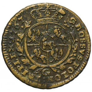 Stanisław A. Poniatowski, Trojak 1767, Kraków, Litera G drukowanymi