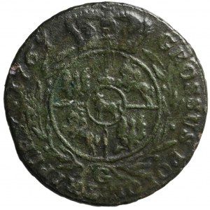Stanisław A. Poniatowski, Trojak 1767, Kraków, Litera G drukowanymi, rzadki wariant R3