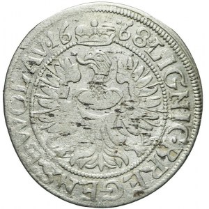 Śląsk, Chrystian Wołowski, 3 krajcary 1668 CB, Brzeg
