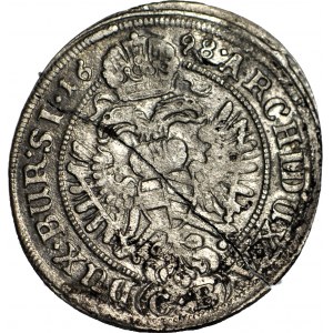 Śląsk, Leopold I, 3 krajcary 1698 CB, Brzeg, rzadsze